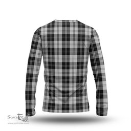 ScotsTee Shop Scottish Erskine Black and White Clan Tartan Long Sleeve T Shirt