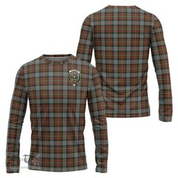 ScotsTee Shop Scottish Ferguson Weathered Clan Crest Tartan Long Sleeve T Shirt