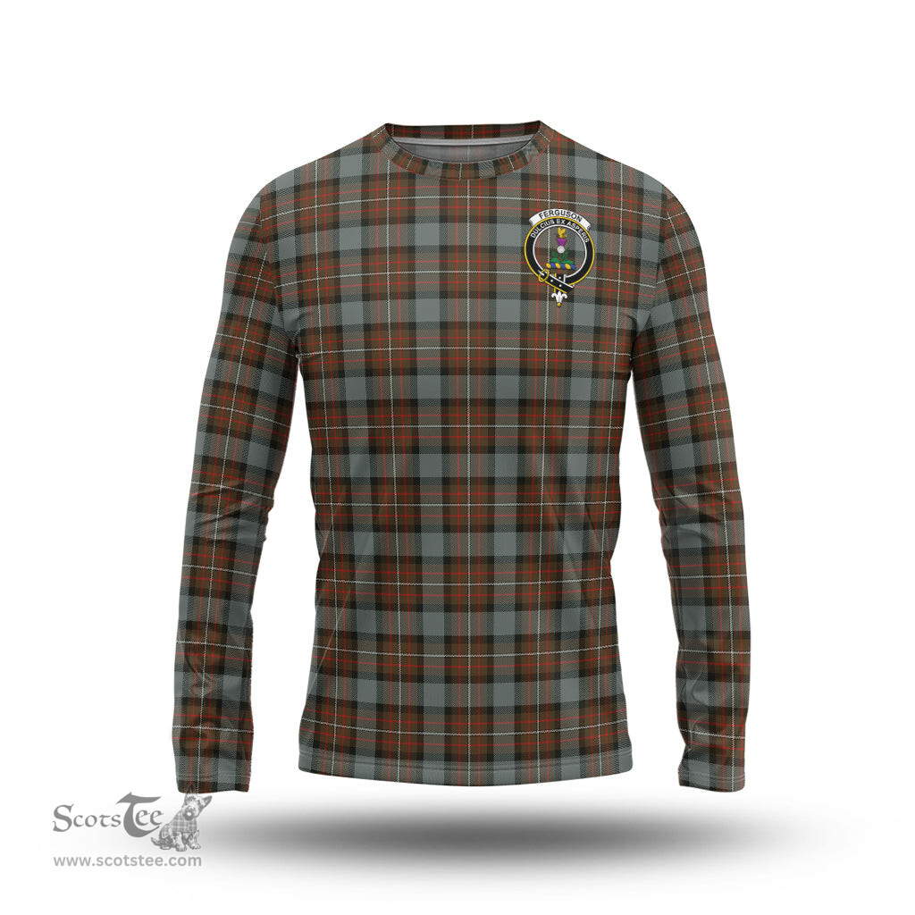 ScotsTee Shop Scottish Ferguson Weathered Clan Crest Tartan Long Sleeve T Shirt