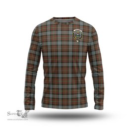 ScotsTee Shop Scottish Ferguson Weathered Clan Crest Tartan Long Sleeve T Shirt