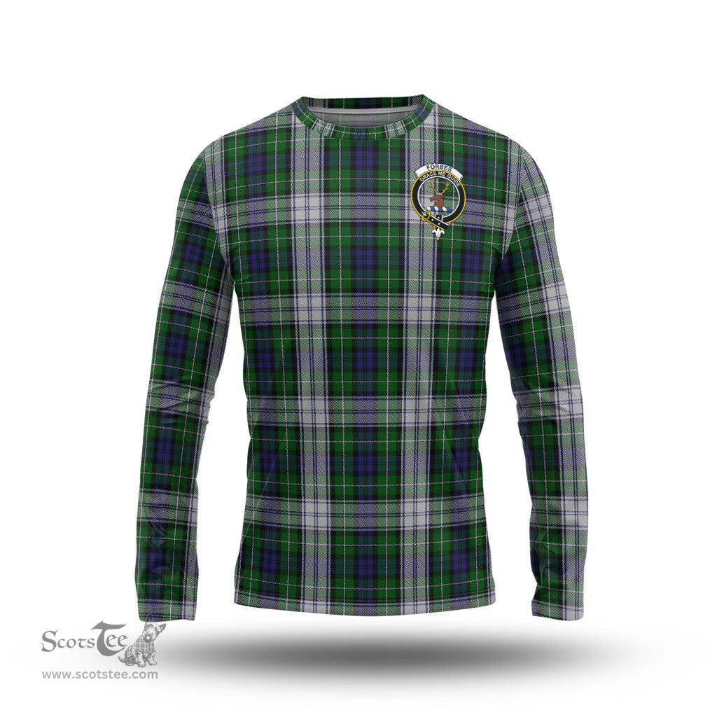 ScotsTee Shop Scottish Forbes Dress Clan Crest Tartan Long Sleeve T Shirt
