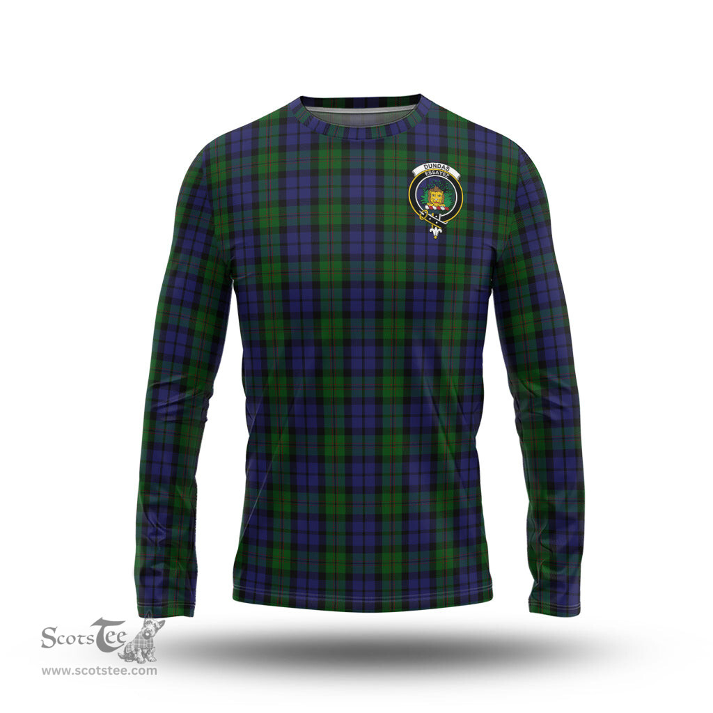 ScotsTee Shop Scottish Dundas Clan Crest Tartan Long Sleeve T Shirt