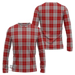 ScotsTee Shop Scottish Erskine Red Clan Tartan Long Sleeve T Shirt