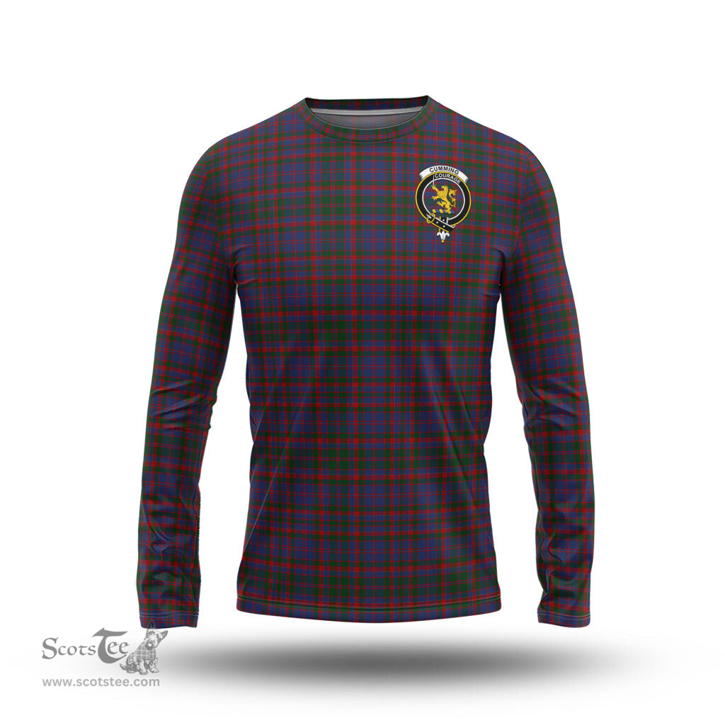 ScotsTee Shop Scottish Cumming Clan Crest Tartan Long Sleeve T Shirt