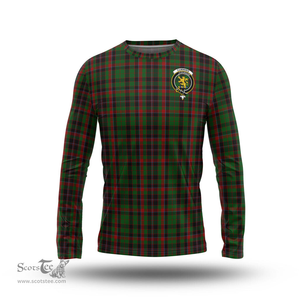 ScotsTee Shop Scottish Cumming Hunting Clan Crest Tartan Long Sleeve T Shirt