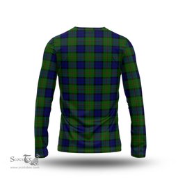 ScotsTee Shop Scottish Dundas Modern Clan Crest Tartan Long Sleeve T Shirt
