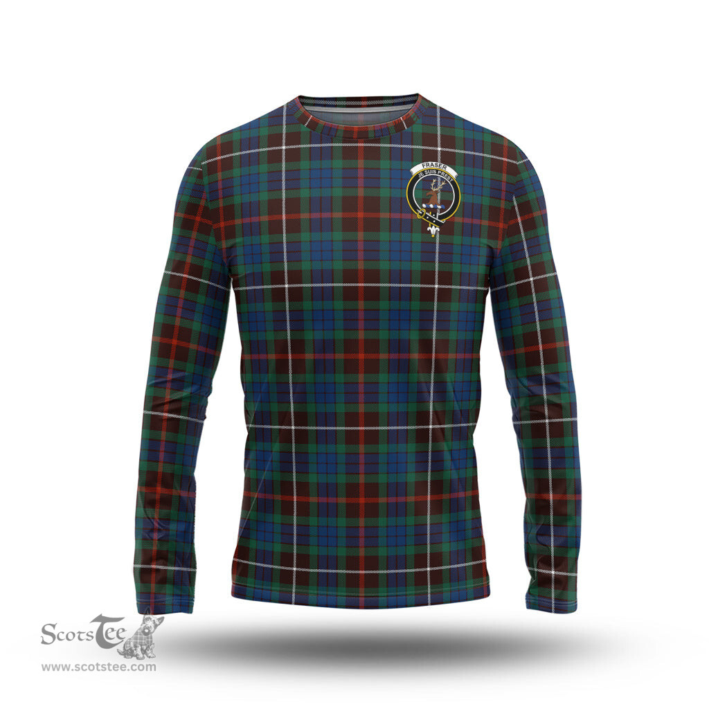 ScotsTee Shop Scottish Fraser Hunting Ancient Clan Crest Tartan Long Sleeve T Shirt