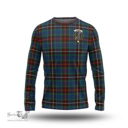ScotsTee Shop Scottish Fraser Hunting Ancient Clan Crest Tartan Long Sleeve T Shirt