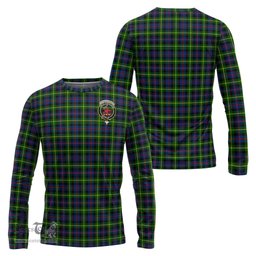 ScotsTee Shop Scottish Farquharson Modern Clan Crest Tartan Long Sleeve T Shirt