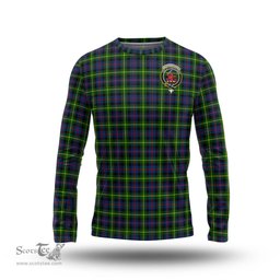 ScotsTee Shop Scottish Farquharson Modern Clan Crest Tartan Long Sleeve T Shirt