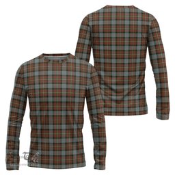 ScotsTee Shop Scottish Ferguson Weathered Clan Tartan Long Sleeve T Shirt