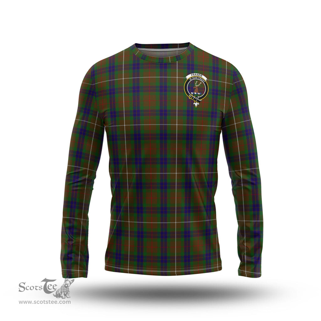 ScotsTee Shop Scottish Fraser Hunting Clan Crest Tartan Long Sleeve T Shirt