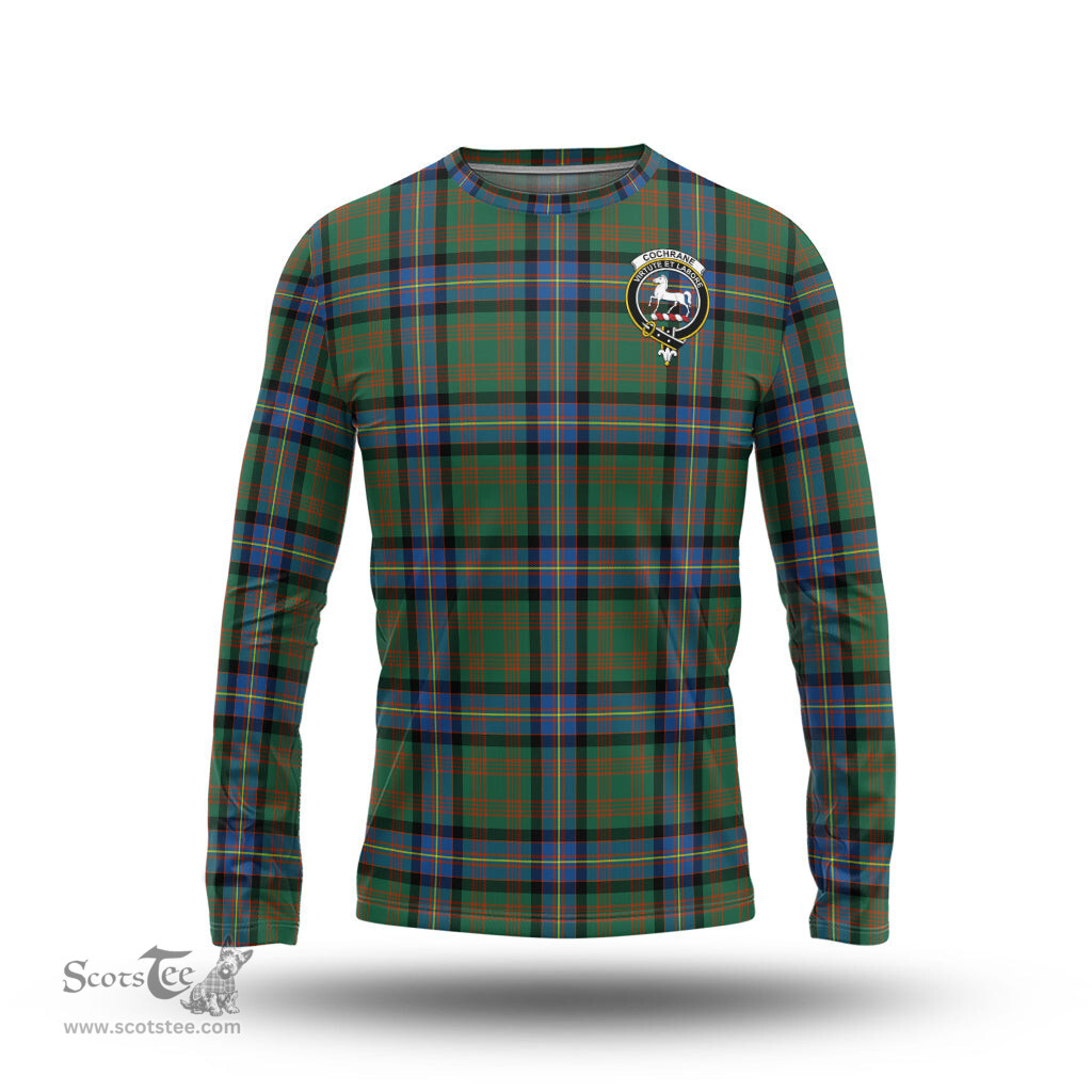 ScotsTee Shop Scottish Cochrane Ancient Clan Crest Tartan Long Sleeve T Shirt