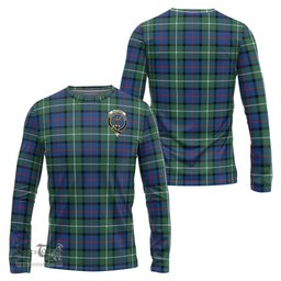 ScotsTee Shop Scottish Davidson of Tulloch Clan Crest Tartan Long Sleeve T Shirt