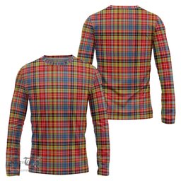 ScotsTee Shop Scottish Drummond of Strathallan Modern Clan Tartan Long Sleeve T Shirt