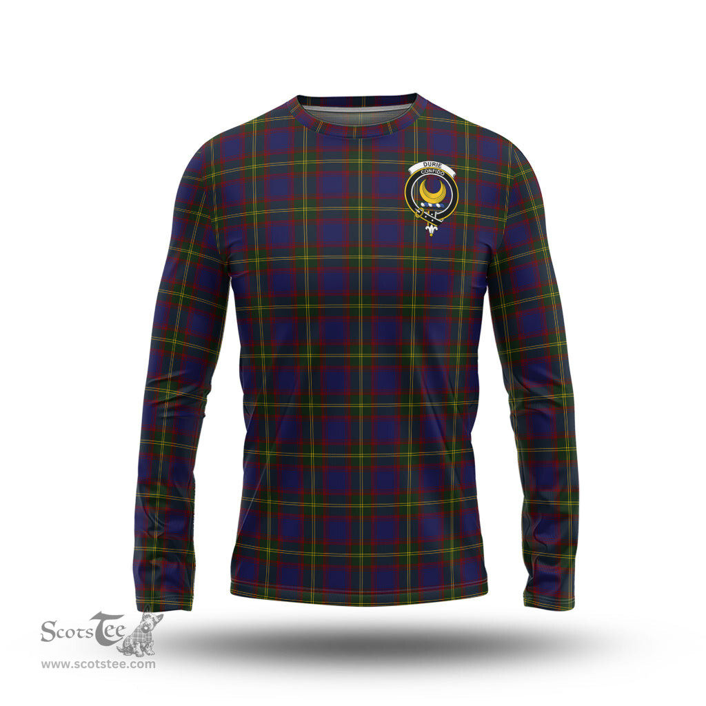 ScotsTee Shop Scottish Durie Clan Crest Tartan Long Sleeve T Shirt