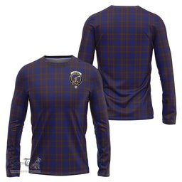 ScotsTee Shop Scottish Elliot Clan Crest Tartan Long Sleeve T Shirt