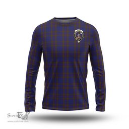 ScotsTee Shop Scottish Elliot Clan Crest Tartan Long Sleeve T Shirt
