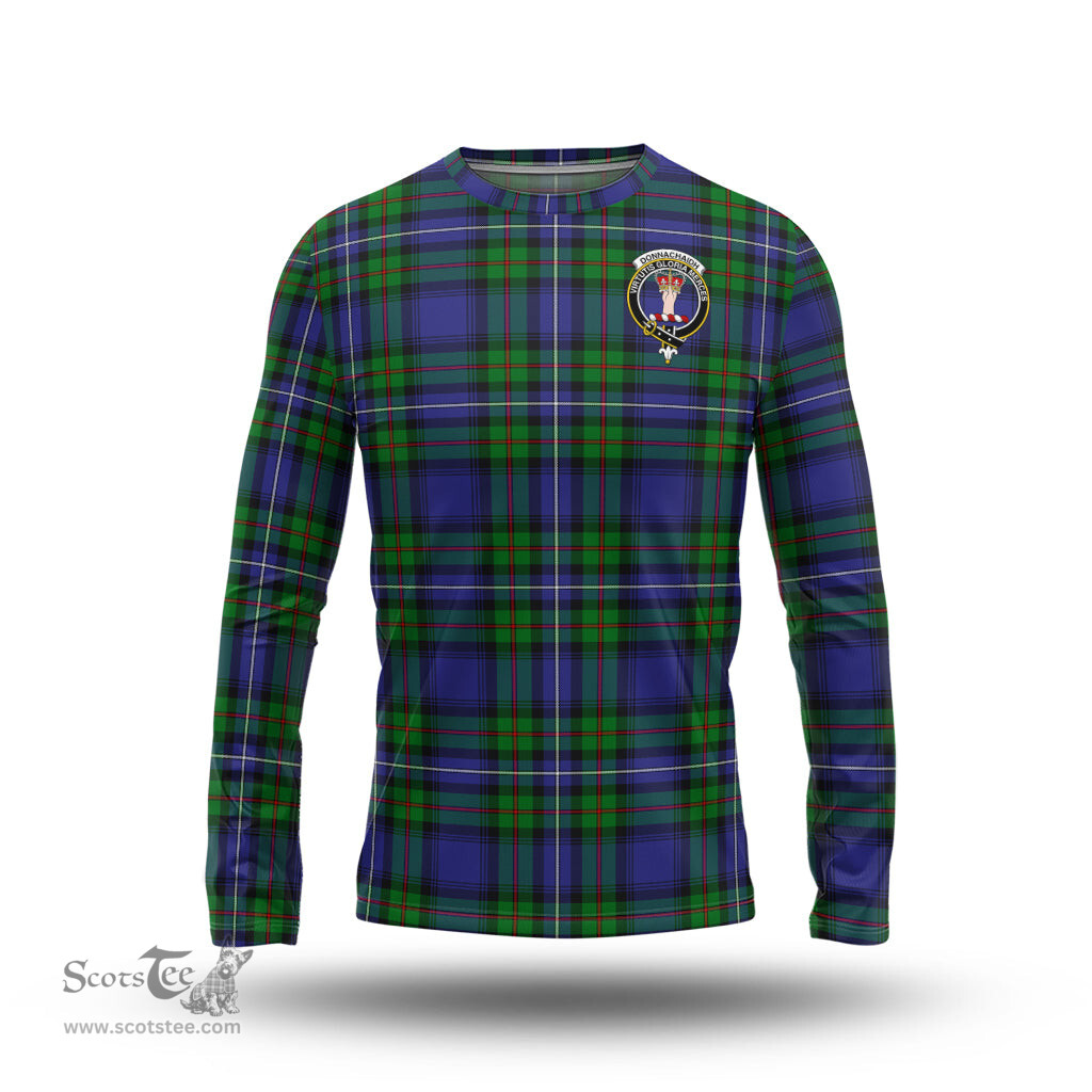 ScotsTee Shop Scottish Donnachaidh Clan Crest Tartan Long Sleeve T Shirt