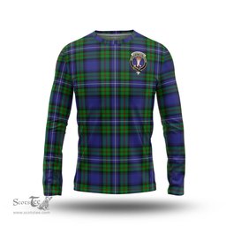 ScotsTee Shop Scottish Donnachaidh Clan Crest Tartan Long Sleeve T Shirt