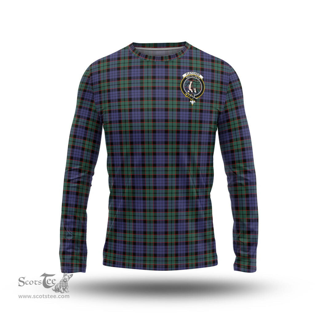 ScotsTee Shop Scottish Fletcher Modern Clan Crest Tartan Long Sleeve T Shirt
