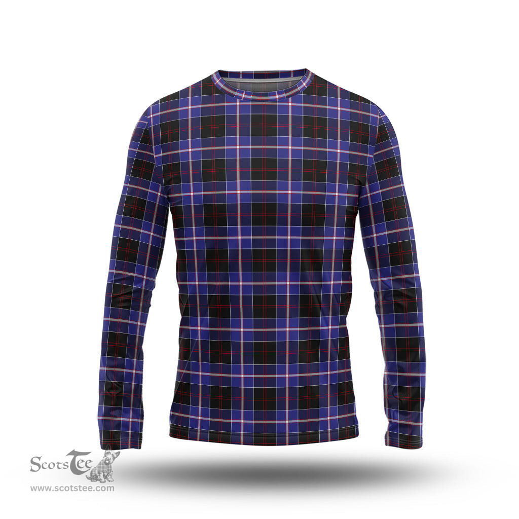 ScotsTee Shop Scottish Dunlop Modern Clan Tartan Long Sleeve T Shirt