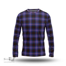 ScotsTee Shop Scottish Dunlop Modern Clan Tartan Long Sleeve T Shirt