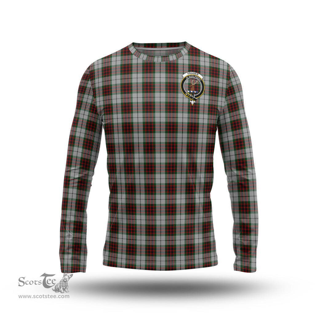 ScotsTee Shop Scottish Fraser Dress Clan Crest Tartan Long Sleeve T Shirt
