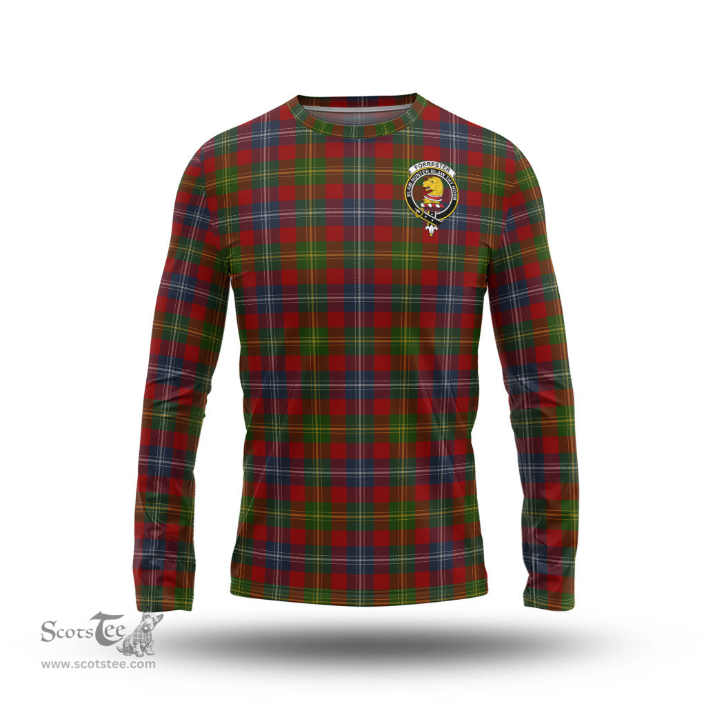 ScotsTee Shop Scottish Forrester Clan Crest Tartan Long Sleeve T Shirt