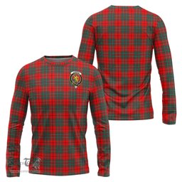 ScotsTee Shop Scottish Cumming Modern Clan Crest Tartan Long Sleeve T Shirt