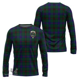 ScotsTee Shop Scottish Davidson Modern Clan Crest Tartan Long Sleeve T Shirt