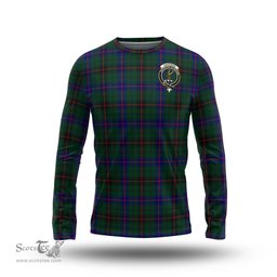 ScotsTee Shop Scottish Davidson Modern Clan Crest Tartan Long Sleeve T Shirt