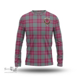 ScotsTee Shop Scottish Crawford Ancient Clan Crest Tartan Long Sleeve T Shirt