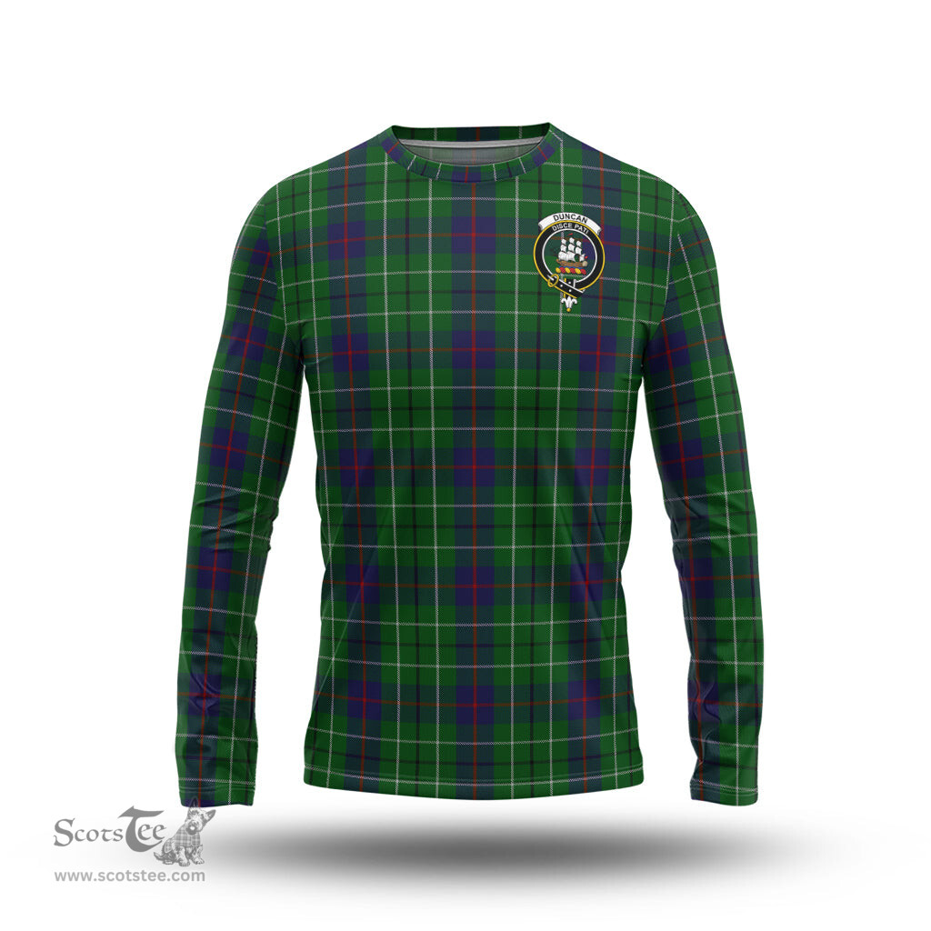 ScotsTee Shop Scottish Duncan Clan Crest Tartan Long Sleeve T Shirt