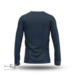 ScotsTee Shop Scottish Cockburn Blue Clan Tartan Long Sleeve T Shirt