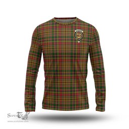 ScotsTee Shop Scottish Drummond of Strathallan Clan Crest Tartan Long Sleeve T Shirt