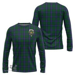 ScotsTee Shop Scottish Douglas Green Clan Crest Tartan Long Sleeve T Shirt