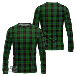 ScotsTee Shop Scottish Douglas Black Clan Tartan Long Sleeve T Shirt