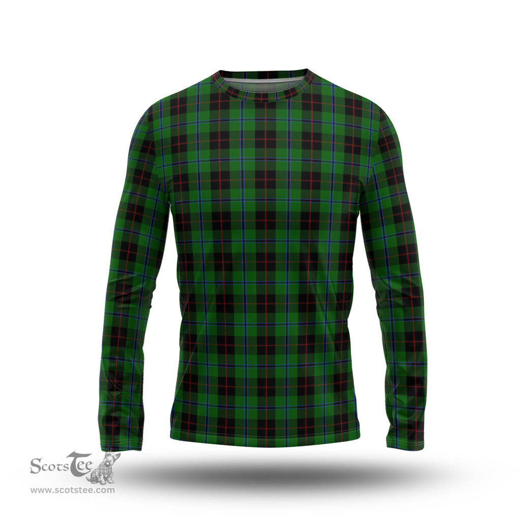 ScotsTee Shop Scottish Douglas Black Clan Tartan Long Sleeve T Shirt