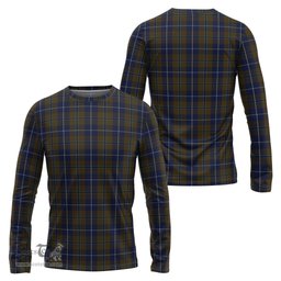 ScotsTee Shop Scottish Douglas Brown Clan Tartan Long Sleeve T Shirt