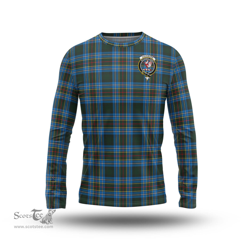 ScotsTee Shop Scottish Cockburn Modern Clan Crest Tartan Long Sleeve T Shirt