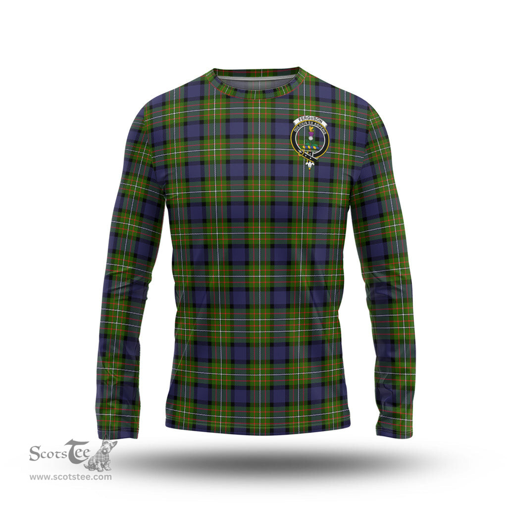 ScotsTee Shop Scottish Ferguson Modern Clan Crest Tartan Long Sleeve T Shirt