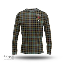 ScotsTee Shop Scottish Farquharson Weathered Clan Crest Tartan Long Sleeve T Shirt