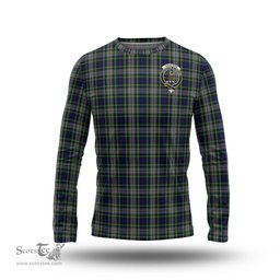 ScotsTee Shop Scottish Davidson of Tulloch Dress Clan Crest Tartan Long Sleeve T Shirt