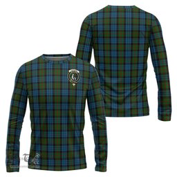ScotsTee Shop Scottish Fletcher of Dunans Clan Crest Tartan Long Sleeve T Shirt