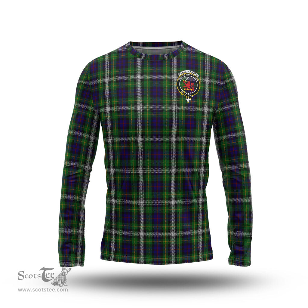 ScotsTee Shop Scottish Farquharson Dress Clan Crest Tartan Long Sleeve T Shirt