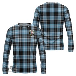 ScotsTee Shop Scottish Clark Ancient Clan Crest Tartan Long Sleeve T Shirt