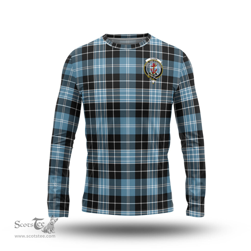 ScotsTee Shop Scottish Clark Ancient Clan Crest Tartan Long Sleeve T Shirt
