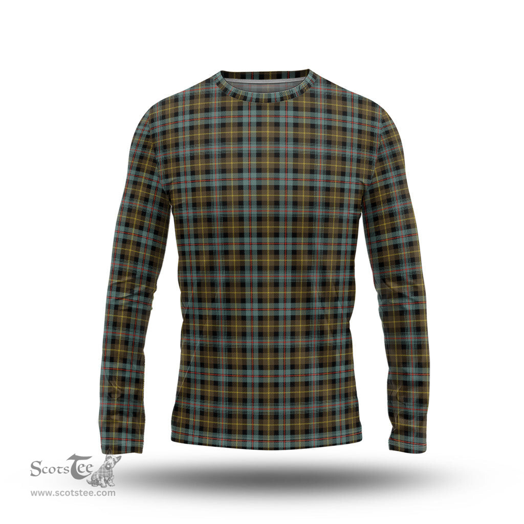 ScotsTee Shop Scottish Farquharson Weathered Clan Tartan Long Sleeve T Shirt