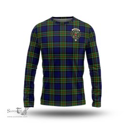 ScotsTee Shop Scottish Colquhoun Modern Clan Crest Tartan Long Sleeve T Shirt
